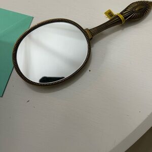 NEW Ornate Floral Handheld Mirror antique look